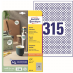 Kleebisetikett AVERY ZWECKFORM Q10mm 315 lehel (3150tk)