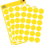 Kleebisetikett AVERY Zweckform Q18mm kollane 96tk (3007)