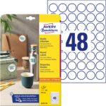 Kleebisetikett AVERY Zweckform Q30mm 10 lehte (6223-10)