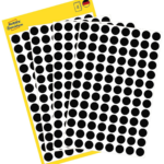Kleebisetikett AVERY Zweckform Q8mm must 416 tk (3009)