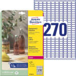 Kleebisetikett läbipaistvast polüesterkilest AVERY Zweckform 17,8x10mm 25 lehte (L7785-25)