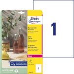 Kleebisetikett läbipaistvast polüesterkilest AVERY Zweckform 210x297mm 25 lehte (L7784-25)