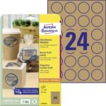 Kleebisetikett ökoloogiline AVERY Zweckform Q40mm 25 lehte pruun (L7105-25)