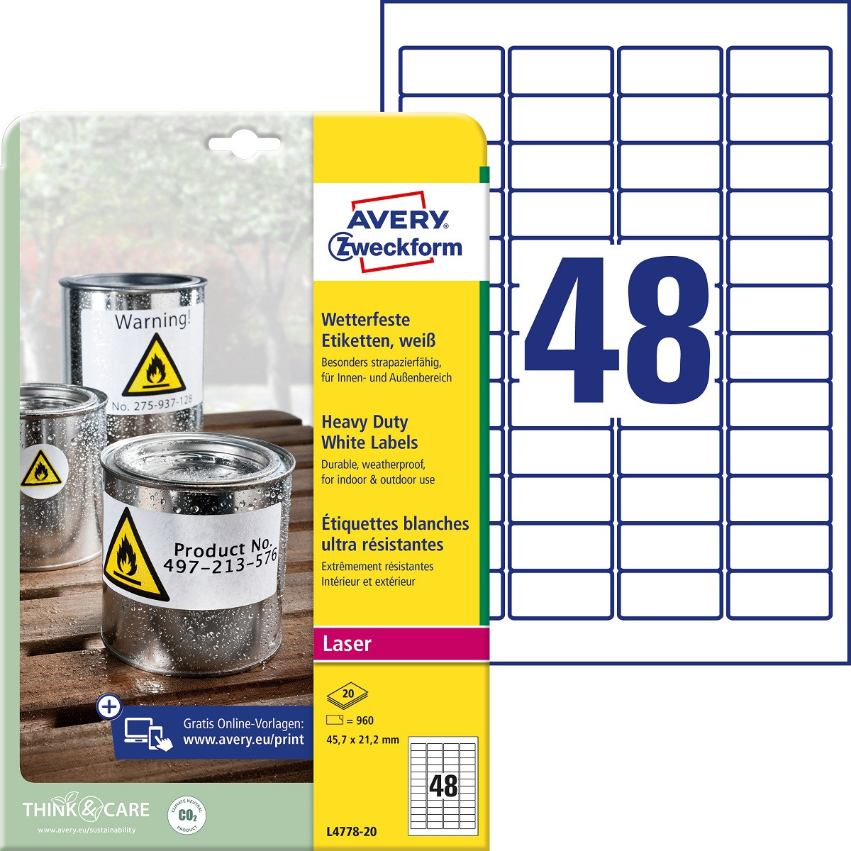 kleebisetikett_poluesterkilest_ilmastikukindel_avery_zweckform_457x212mm_20_lehte_pakis_l4778-20-5 Kleebisetikett polüesterkilest ilmastikukindel AVERY Zweckform 45,7x21,2mm 20l valged permenentse liimiga (L4778-20) - Pilt 1