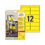 Kleebisetikett polüesterkilest ilmastikukindel AVERY Zweckform 99,1x42,3mm 20 lehte kollane (L6107-20)