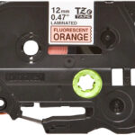 Kleepkirjalint/markeerimislint BROTHER Strong Fluorescent TZE-SB31 12mm must/oranžil analoog