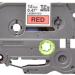 Kleepkirjalint/markeerimislint BROTHER TZE-431 12mm must/punasel