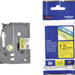 Kleepkirjalint/markeerimislint BROTHER TZE-631 12mm must kollasel