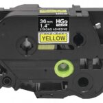 Kleepkirjalint/markeerimislint BROTHER Strong TZE-S661 36mm must/kollasel analoog