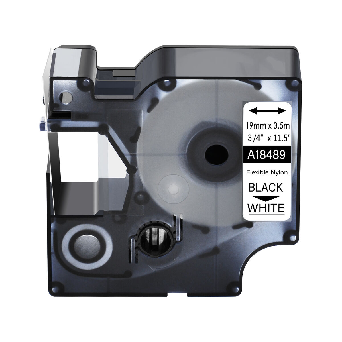 Kleepkirjalint/markeerimislint DYMO Rhino Nylon Flex 18489 19mm must/valgel analoog - Image 1