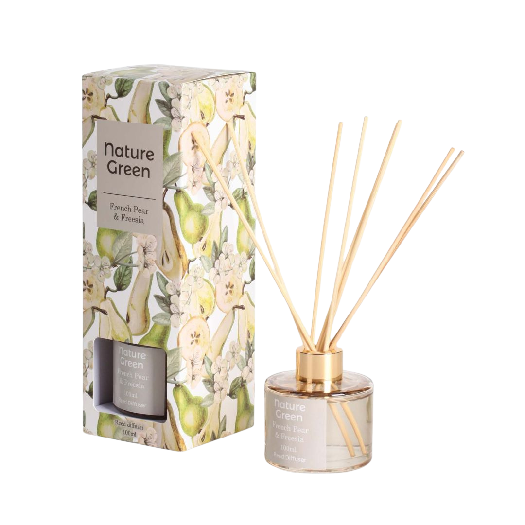 kodulohnastaja_nature_green_french_pear_freesia_100ml_2-10 Kodulõhnastaja NATURE GREEN French Pear & Freesia 100ml - Pilt 1