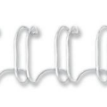 Köitespiraal 10mm metall 3:1 augustus valge 60-le lehele