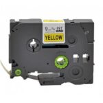 Kleepkirjalint/markeerimislint BROTHER TZE-621 9mm must/kollasel analoog