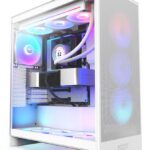 Case NZXT H7 Flow RGB MidiTower ATX EATX MicroATX MiniITX Colour White CM-H72FW-R1