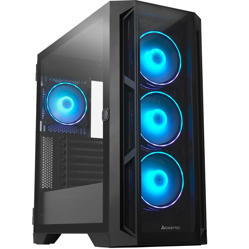 lko-ga-01b-tg-0-3d760c3e-78d2-42f3-8624-4f6581149592-14 Case CHIEFTEC APEX ARGB MidiTower Not included ATX MicroATX MiniITX Colour Black GA-01B-TG-OP - Image 1