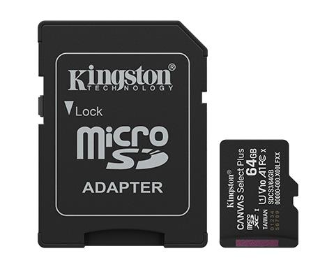 lko-sdcs364gb-0-5efa3261-37cd-4109-8ca2-66c07ba2f9f7-11 MEMORY MICRO SDXC 64GB UHS-I/W/ADAPTER SDCS3/64GB KINGSTON - Image 1