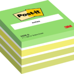 Märkmekuup 76x76mm POST-IT 2028G rohelised pastelltoonid 450 lehte