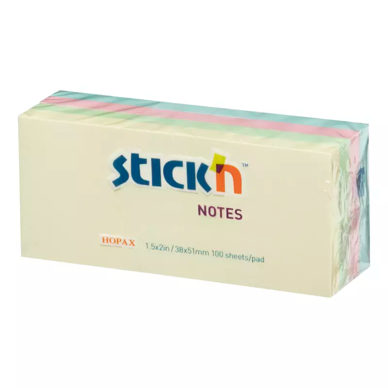 markmepaber_38x51mm_stickn_12x100lehte_erinevad_varvid-10 Märkmepaber 38x51mm StickN 12x100 lehte erinevad värvid - Image 1