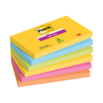 Märkmepaber 76x127mm POST-IT Super Sticky Carnival 6x90 lehte