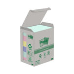 Märkmepaber 76x76mm POST-IT Recycled pastelsed 6x100 lehte