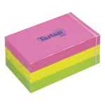 Märkmepaber 76x76mm TARTAN neoon värvid 6x100 lehte