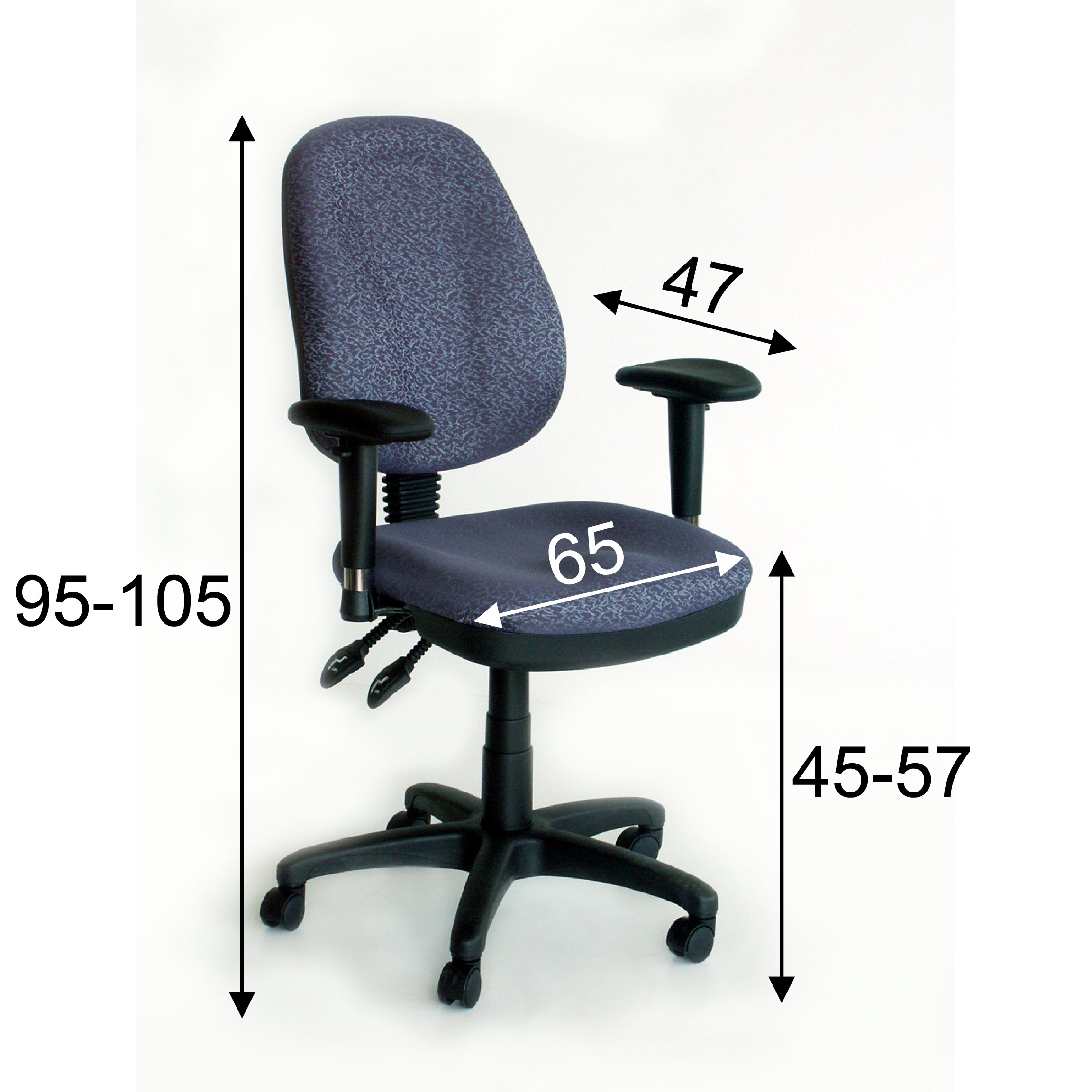 mbl-03633-MBL7-0-03633_01-3 Arvutitool/kontoritool SAVONA, 65x47xH96-106cm, tumesinine, polüesterkangas, plastik - Image 1