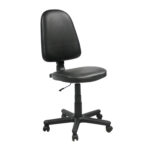 Arvutitool/kontoritool PRESTIGE, 46x44,5xH95,5-113,5cm, must/nahk, kunstnahk, plastik
