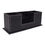 Pliiatsitops WALTER 8x28xH11cm, must, kunstnahk