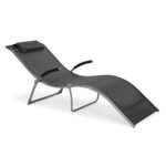 Lamamistool BATYA hall 173x63xH65cm, terasraam, textiline iste
