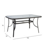 Laud DUBLIN 150x90xH70cm, tumepruun