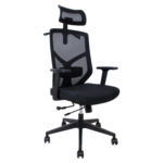 Arvutitool/kontoritool LINA 64x70xH120-128cm, must