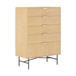 Kummut BASSEL 80x40xH114cm, 3D melamiin