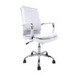 Töötool ULTRA 54,5x63xH94-104cm, valge kunstnahk