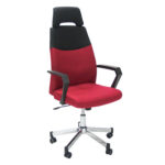 Arvutitool/kontoritool DOMINIC 58x59xH113,5-121cm, punane/must