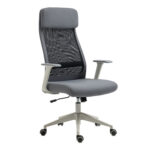 Töötool ELMER 67x62xH113-124cm, hall / must