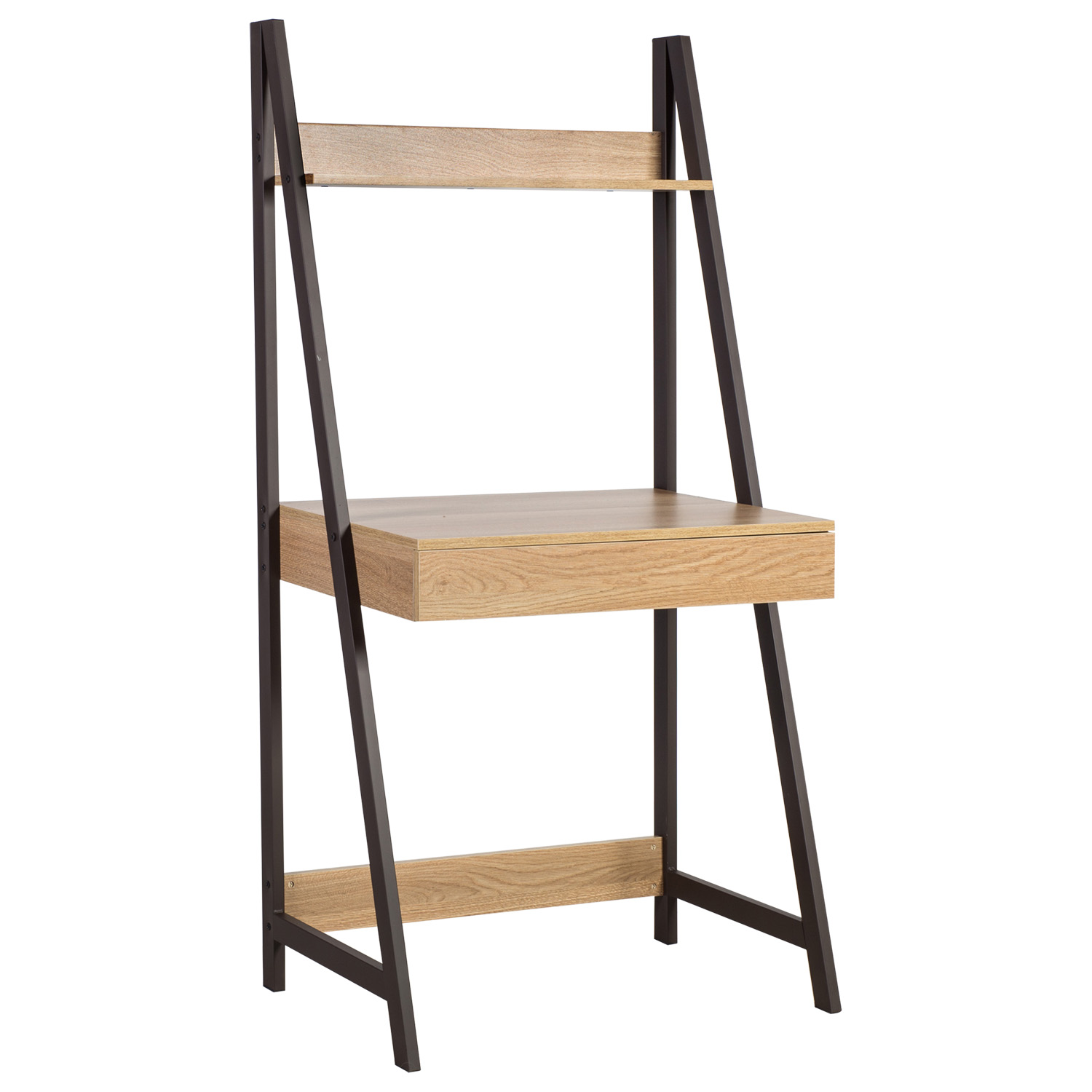 mbl-40813-MBL7-0-40813-11 Kirjutuslaud STEP 74x48xH146cm, tamm, melamiinplaat, metallraam - Image 1