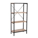 Riiul LAVINA 60x30xH127,5cm, saar/must