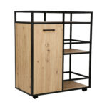Riiulitega kapp HEDVIG 77,4x42H94cm, saar/must