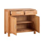 Kummut CHICAGO NEW 2-sahtli ja 2-uksega, 97x44xH86cm, puit: tammespoon/MDF, värvus: naturaalne, viimistlus: õlitatud