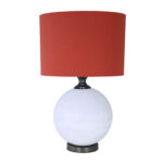 Laualamp LUXO H56cm, punane/valge, E27
