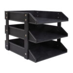 Dokumendiriiul WALTER 28x35xH27cm, must, kunstnahk