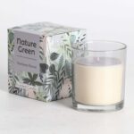 Lõhnaküünal klaasis NATURE GREEN H9,5cm, Northern Forest