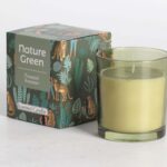 Lõhnaküünal klaasis NATURE GREEN H9,5cm, Tranquil Summer