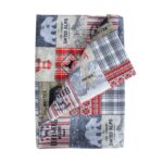 Laudlina WINTER 170x170cm, talv ja loomad, 50% puuvill, 50% polüester, kangas 454