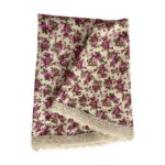 Laudlina LONETA NEW pitsiga, D170cm, lilla roos, 50% polüester, 50% puuvill, kangas 477