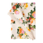 Linik HOLLY pitsiga, 45x116cm, heledad roosid, 20% polüester, 80% puuvill, kangas 495