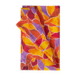 Laudlina LONETA NEW 136x220cm, punased lehed, 50% polüester, 50% puuvill, kangas 480