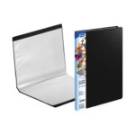 Menüükaaned 10 taskuga mustad esikaanel kiletasku Forofis