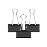 Paberiklamber 25mm FOROFIS must 12tk