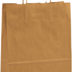 Paberkott paberpaelsangaga 320x140x420 mm, 100 gsm, pruunist jõupaberist